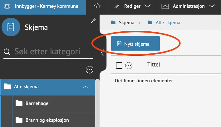 nytt skjema knapp - Klikk for stort bilde