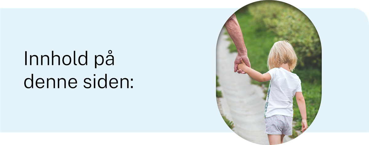 Design til kapittel med teksten "innhold på denne siden" pluss ovalt bilde. Grafikk. - Klikk for stort bilde