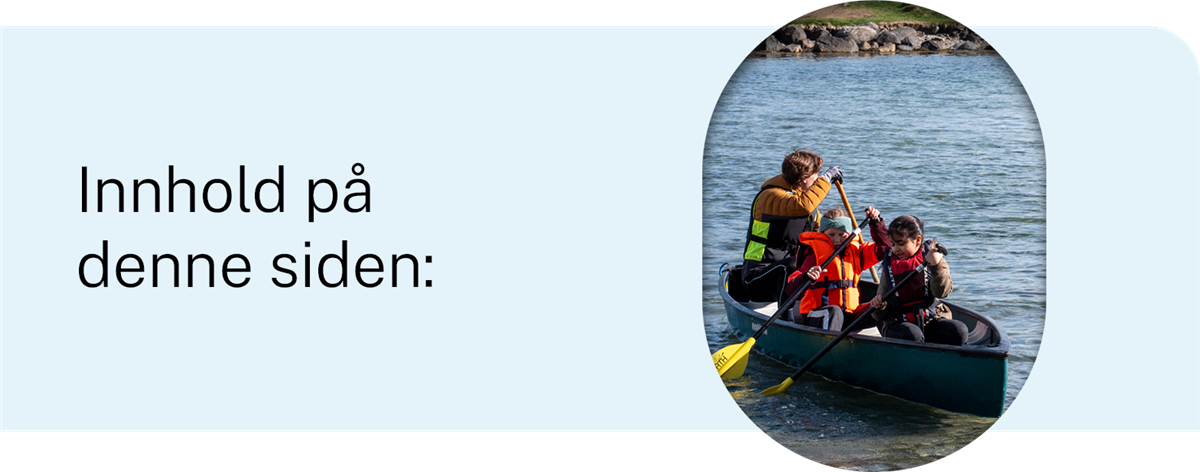 Design til kapittel med teksten "innhold på denne siden" pluss ovalt bilde. Grafikk. - Klikk for stort bilde